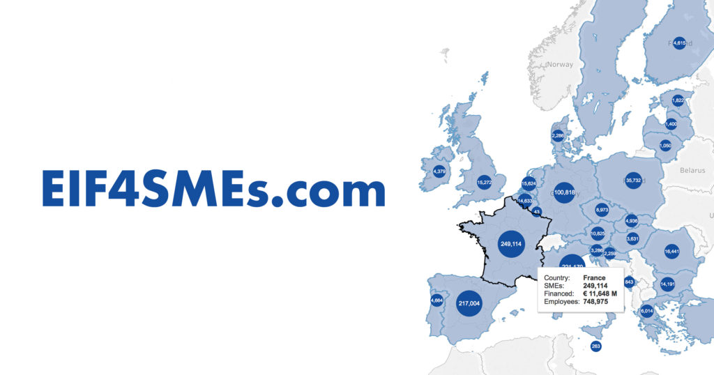 Nuevo mapa interactivo del Fondo Europeo de Inversiones de PYMEs que recibieron apoyo de la UE