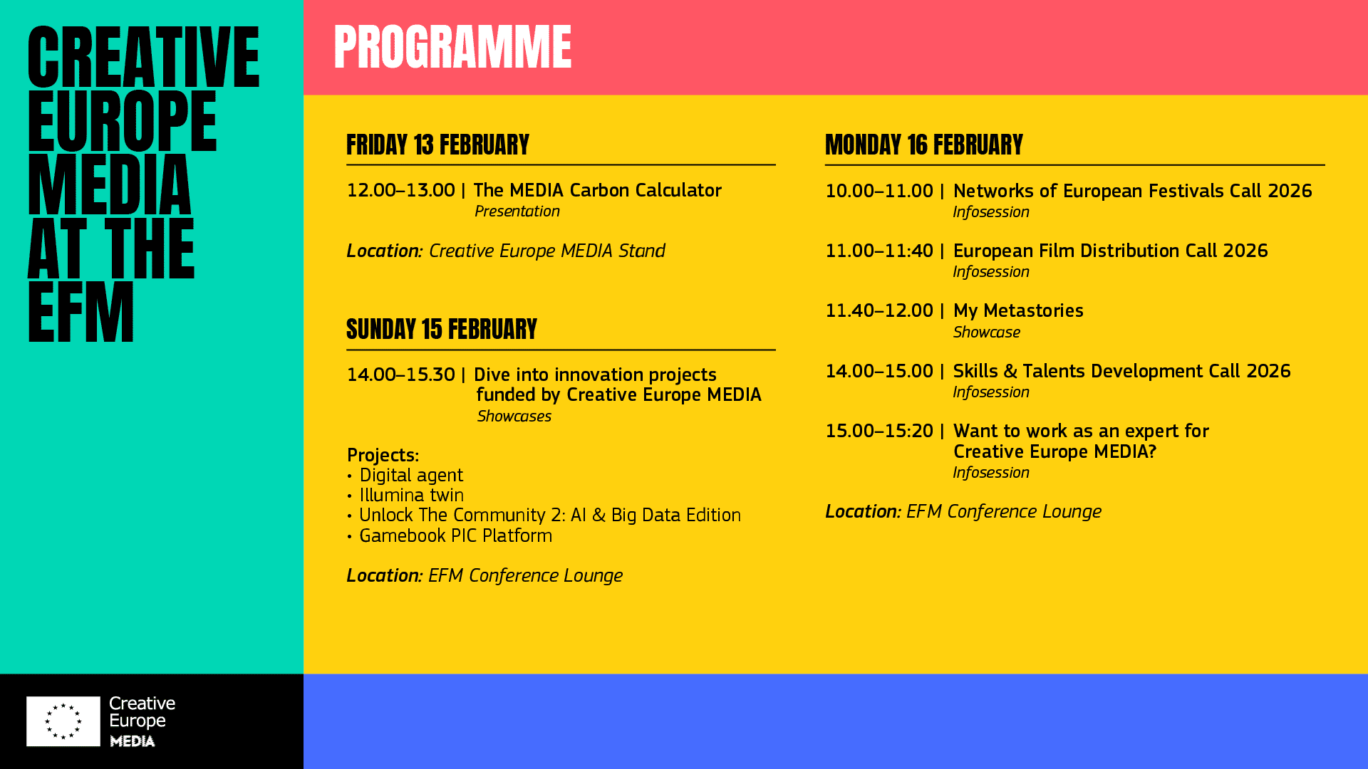 Eventos de Europa Creativa Media en la EFM Berlinale 2026