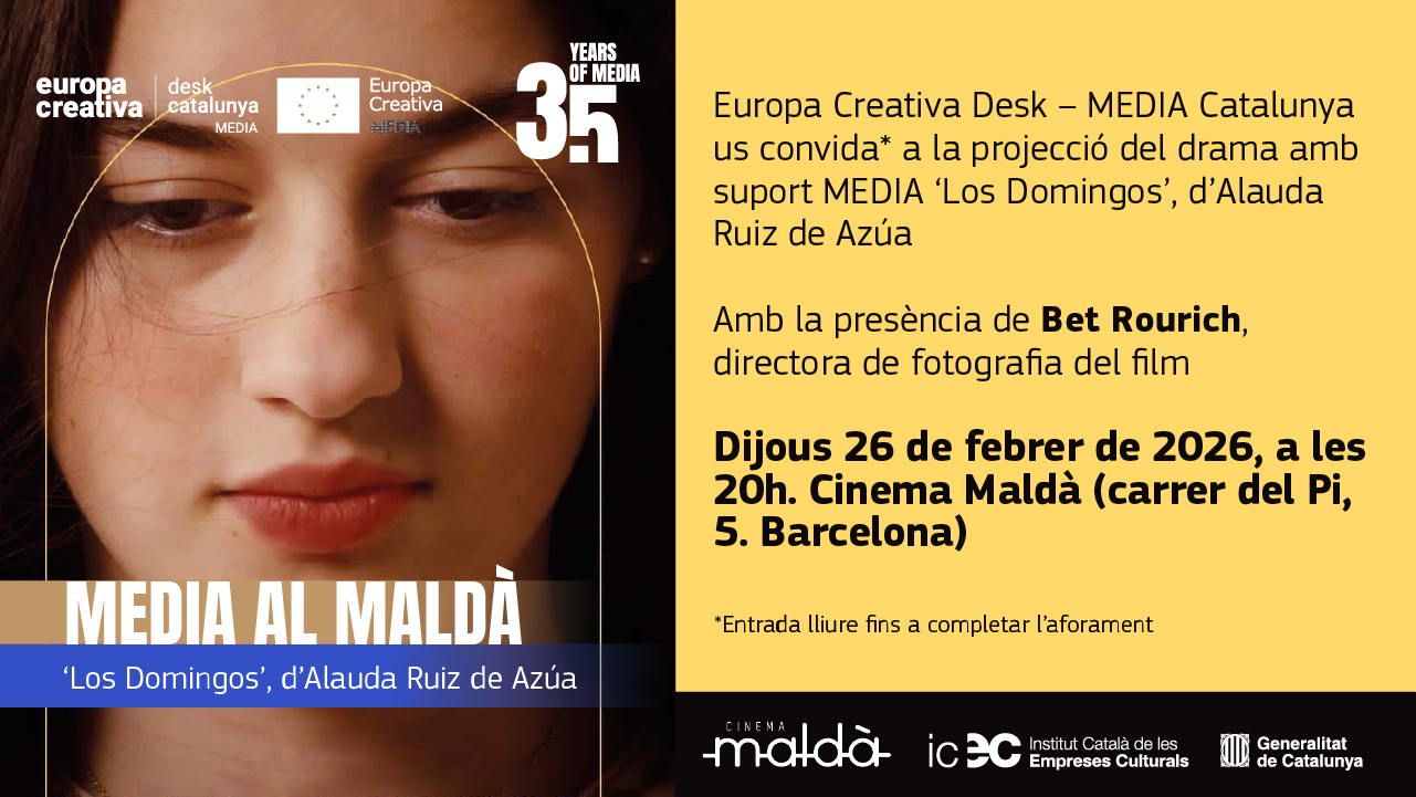 ‘MEDIA al Maldà’ os invita a la proyección del drama ‘Los Domingos’, de Alauda Ruiz de Azúa