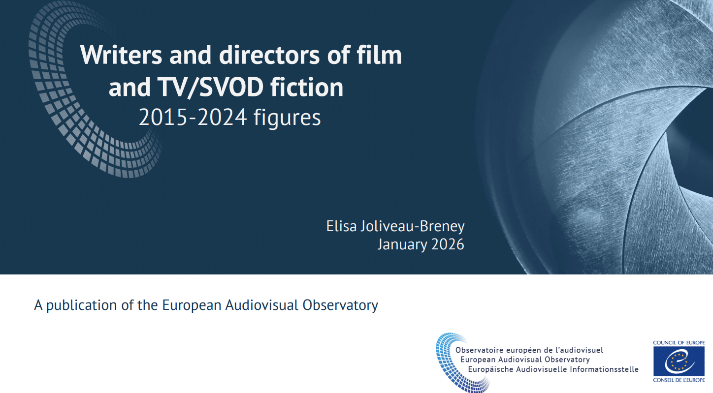 Nuevo Informe del Observatorio Europeo del Audiovisual sobre guionistas y directores/as de cine y ficción tv/Svod