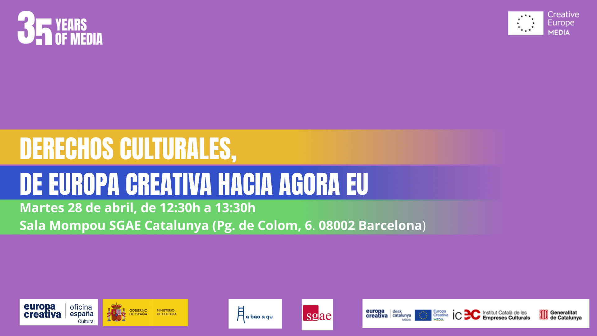 Derechos Culturales, de Europa Creativa hacia AgoraEU